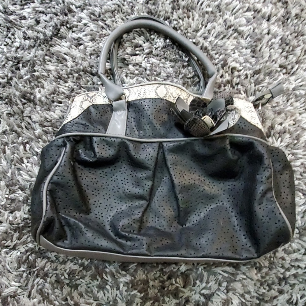 Black leather purse